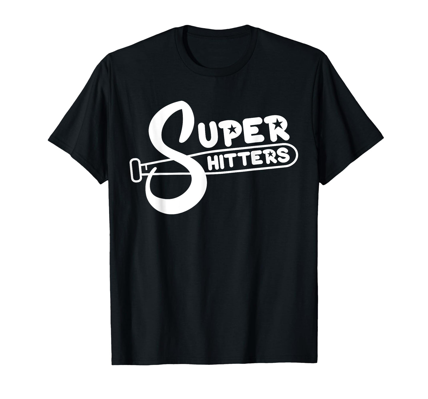 Super Shitters Funny Sports Humor Ironic Baseball Vintage T-Shirt