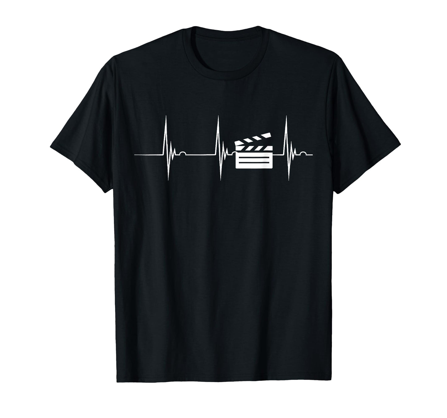 Filmmaker Clapboard Film Producer Heartbeat EKG Pulse T-Shirt