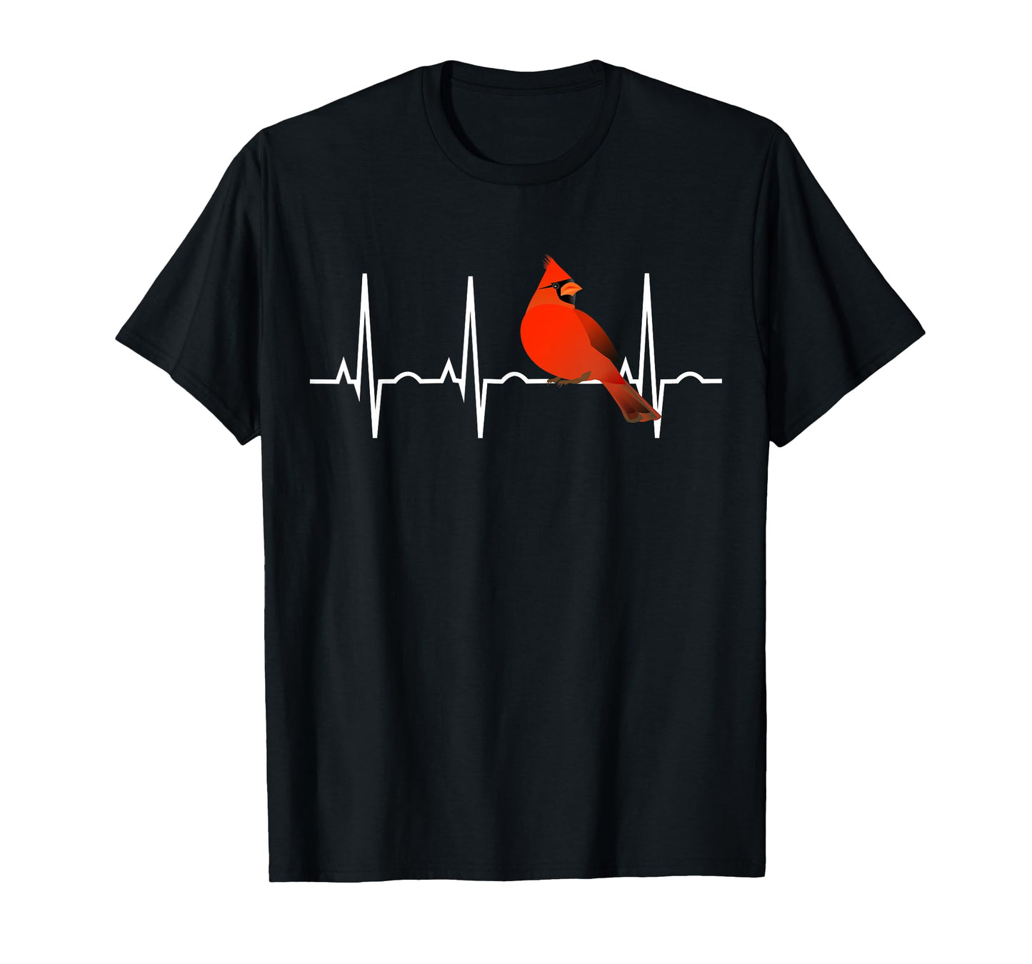 Northern Cardinal Shirt - Cardinal Heartbeat Birder T-Shirt T-Shirt