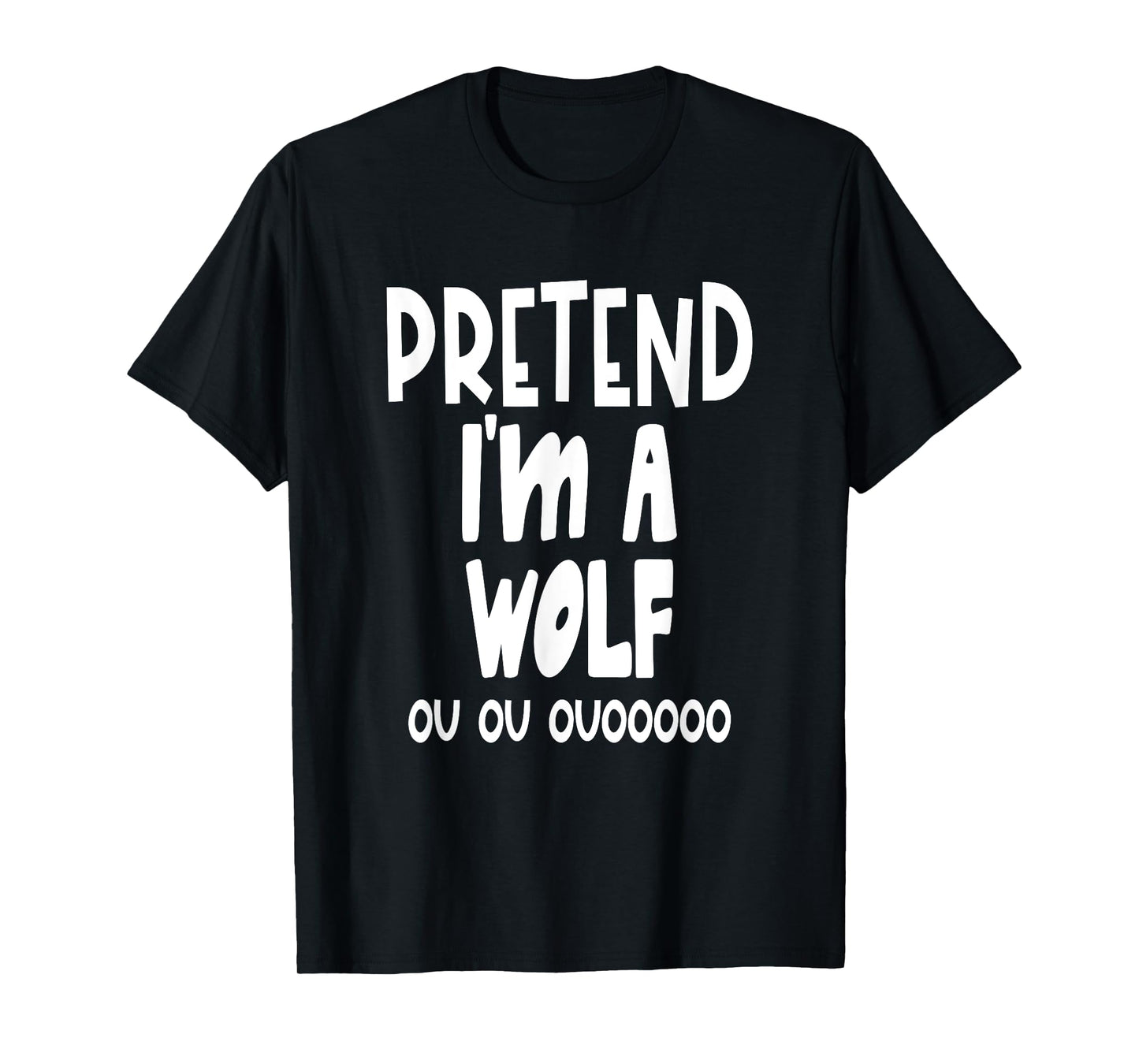 Fun Pretend Wolf Shirt - Lazy Halloween Wolf Costume T-Shirt