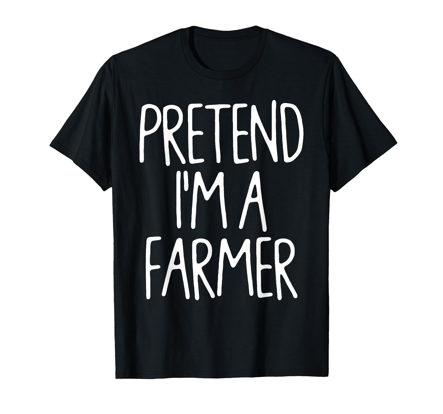 Pretend I'm A Farmer Matching Lazy Easy Halloween Costume T-Shirt