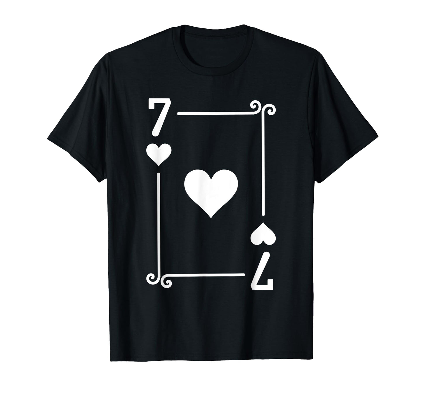 Playing Cards Costume - Seven Card - 7 of Hearts T-Shirt