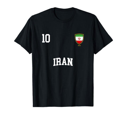 Iran T-Shirt 10 Iranian Flag Soccer Team Football Shirt
