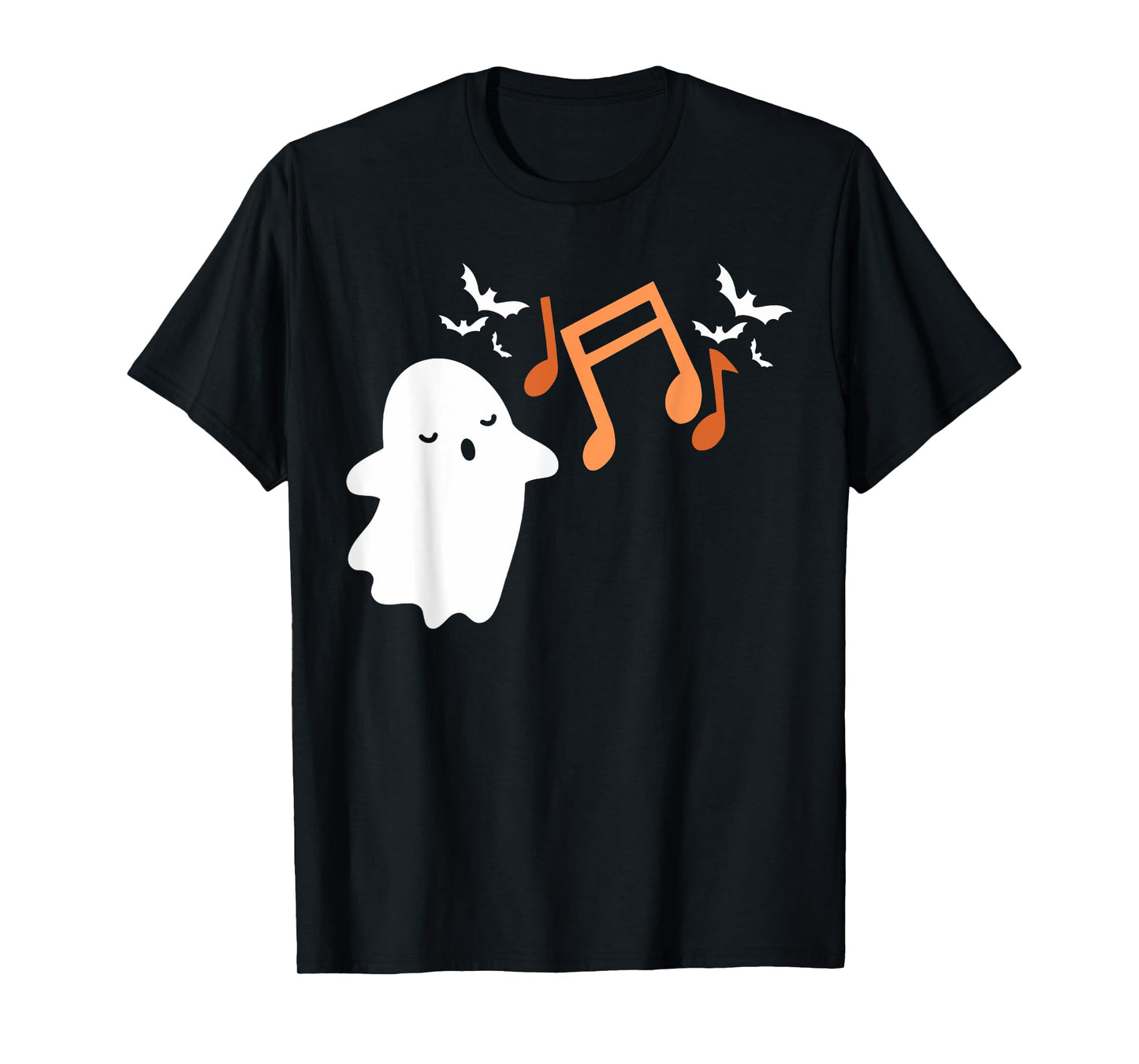 Halloween Music Note Ghost Teacher Fall Musical Instrument T-Shirt