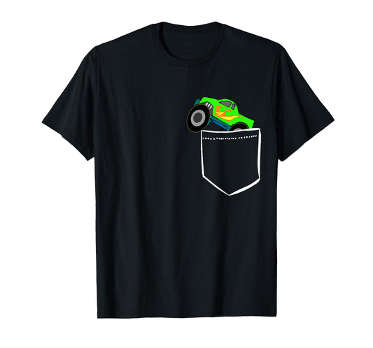 Monsters Truck Pocket Racing Big Cars T-Shirts Gifts T-Shirt