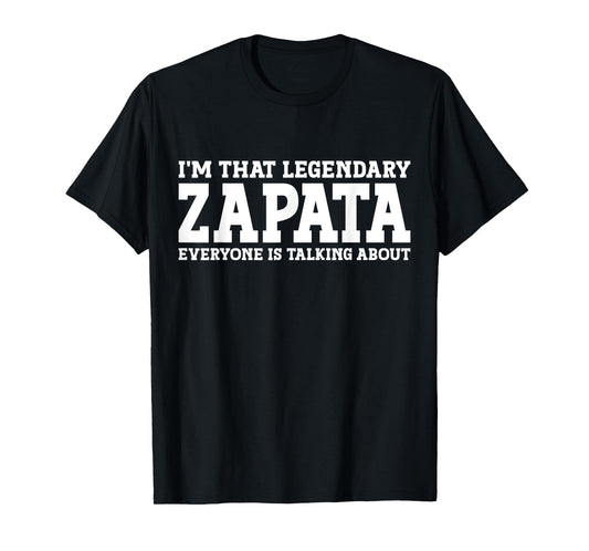 Zapata Surname Funny Team Family Last Name Zapata T-Shirt