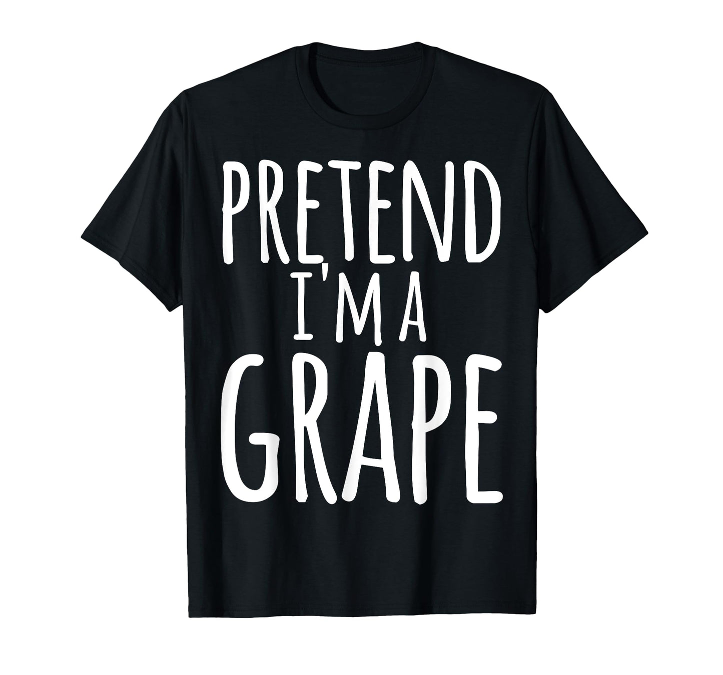 Funny Lazy Halloween PRETEND I'M A GRAPE Costume T-Shirt