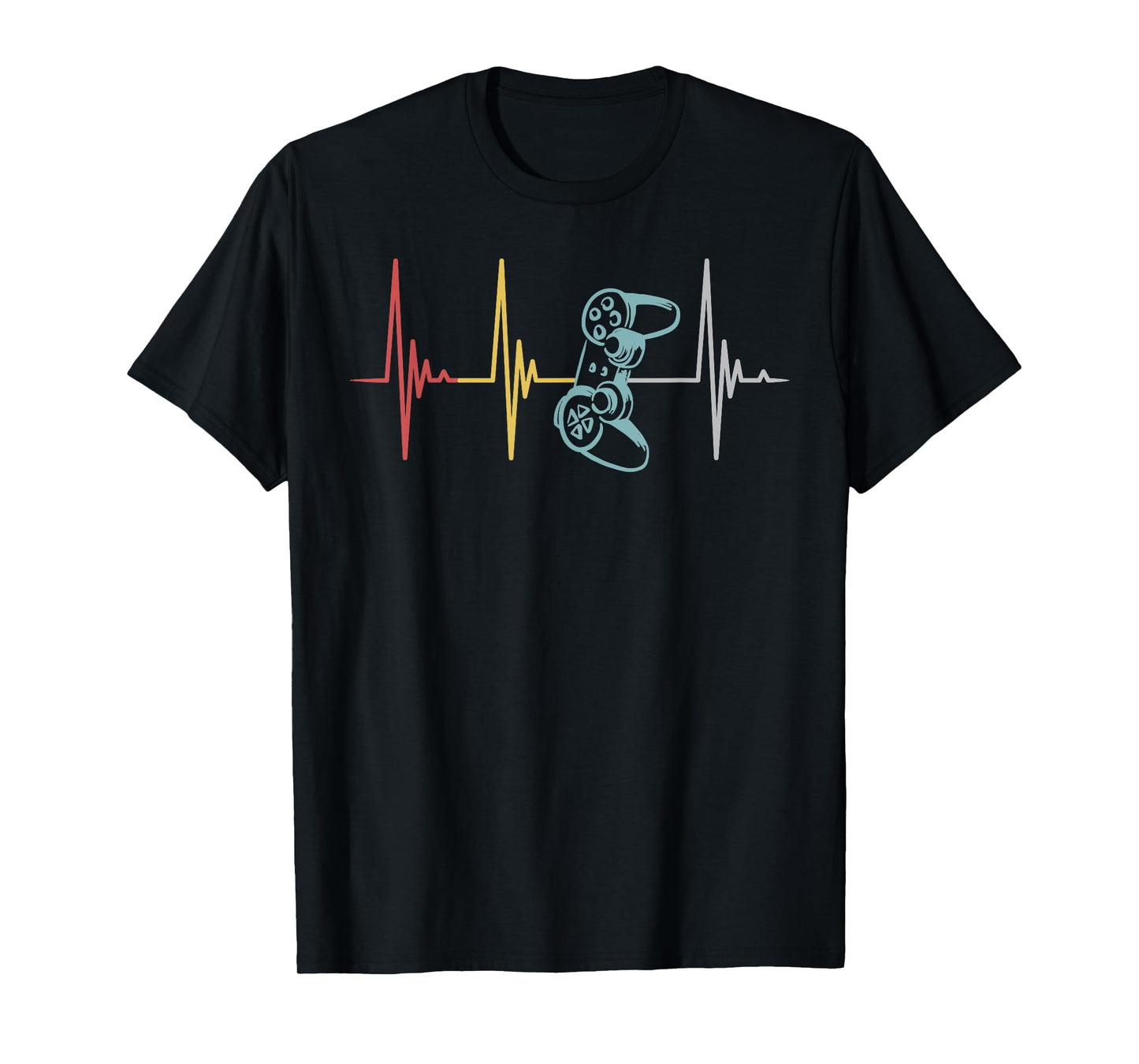 Gamer Heartbeat Controller For Nerd Multiplayer Gaming T-Shirt