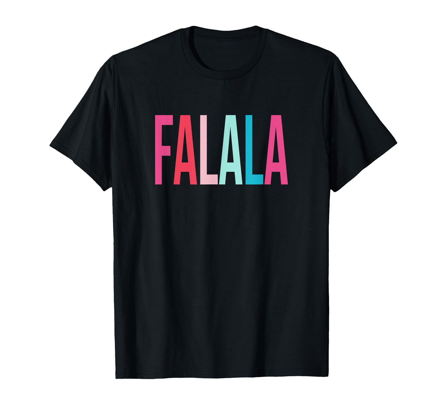 Womens Girls Falala Colorful Christmas T-Shirt