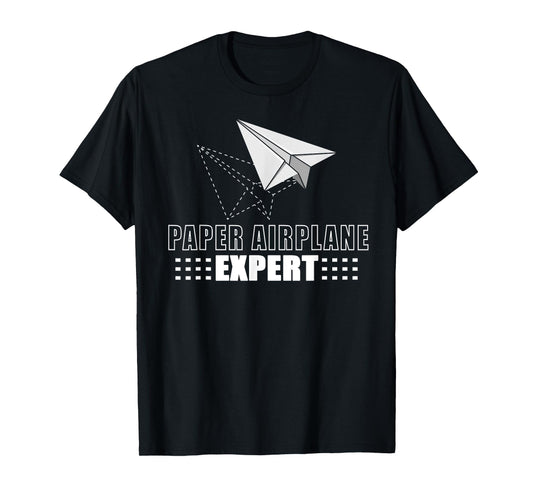 Cool Paper Airplane Expert | Funny Origami Plane Maker Gift T-Shirt