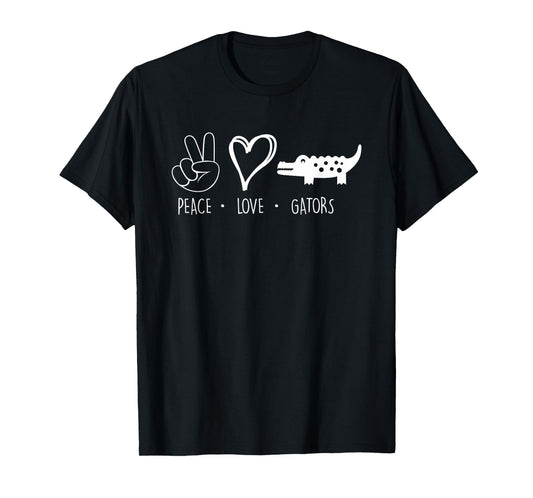 Dickinson High School - Dickinson Gators - Peace Love Gators T-Shirt