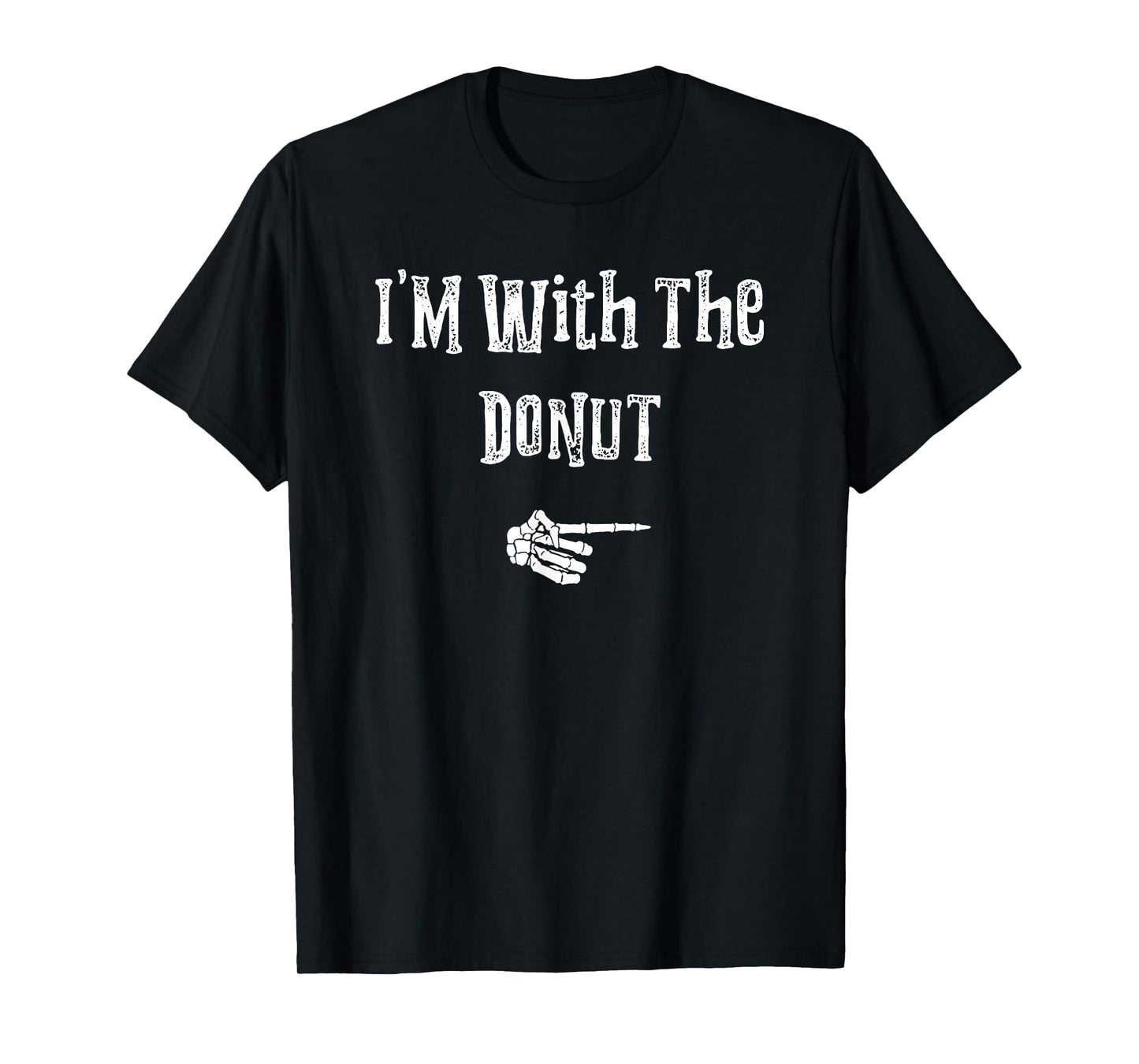 I'm With Donut Halloween Costume Funny Couples Matching T-Shirt