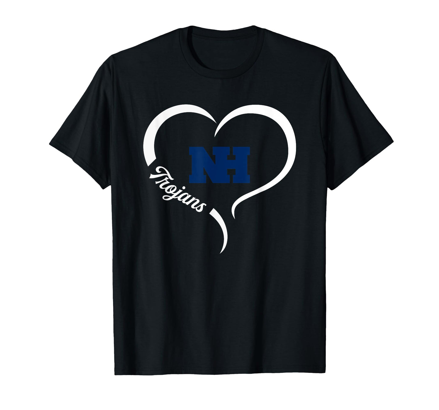 North Hardin Trojans Logo Half Heart Slogan HS T-Shirt