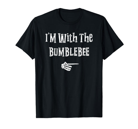 I'm With bumblebee bat Halloween Costume Couples Matching T-Shirt