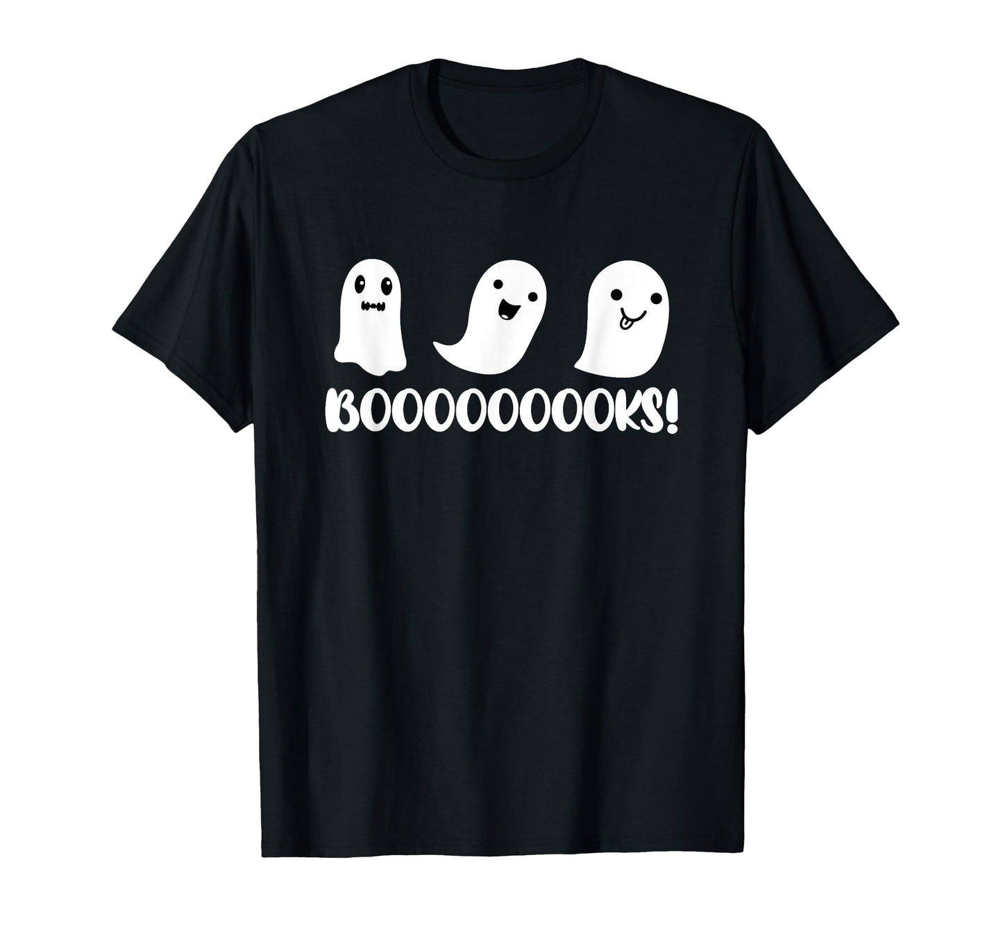 Booooooooks Funny Cute Three Ghost Halloween Costume T-Shirt