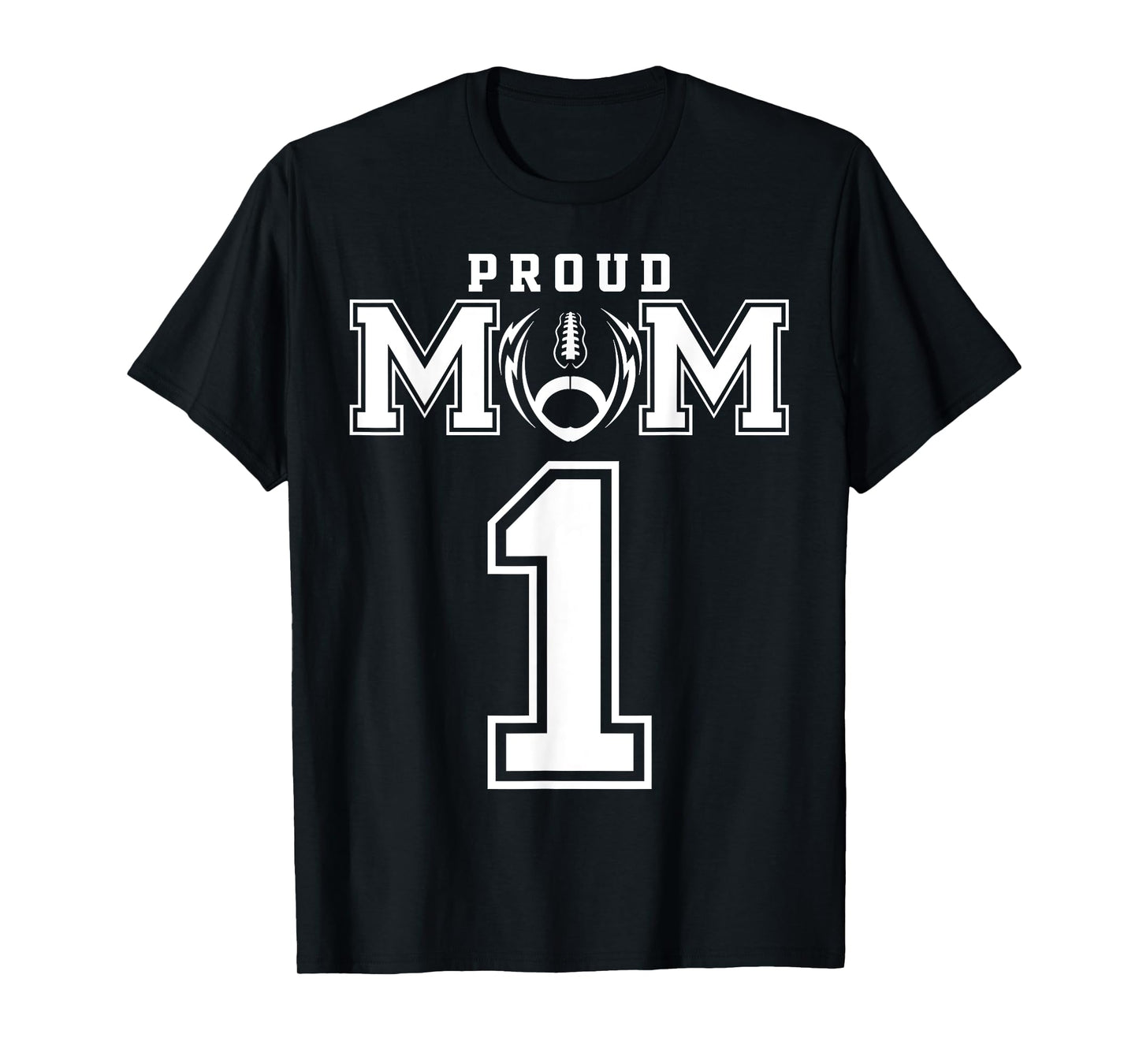 Custom Proud Football Mom Number 1 Personalized For Women T-Shirt