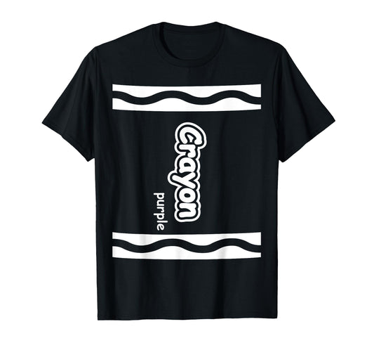 Purple Crayon Easy Halloween Costume Cute T-Shirt (Dark) T-Shirt