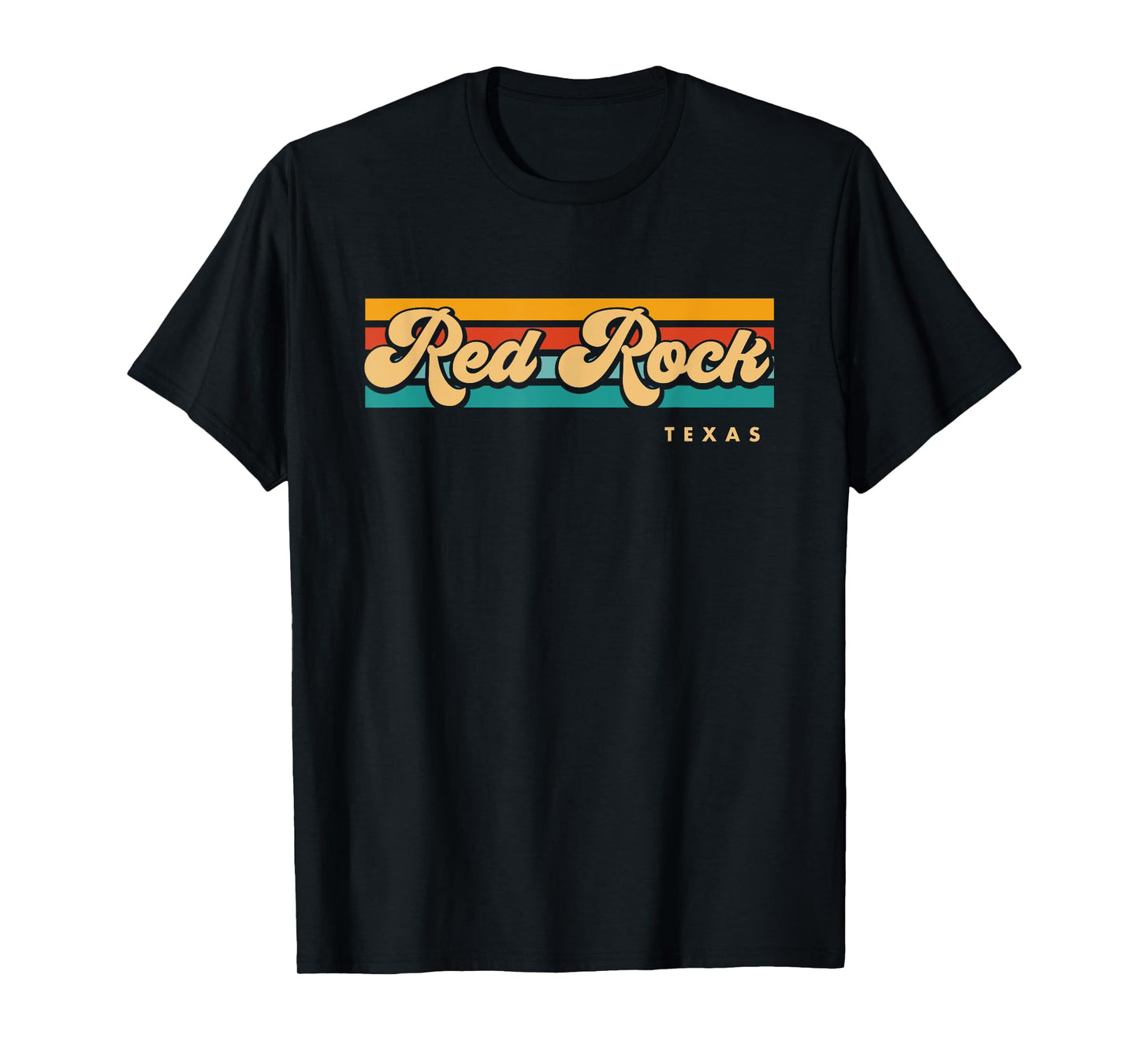 Vintage Sunset Stripes Red Rock, Texas T-Shirt