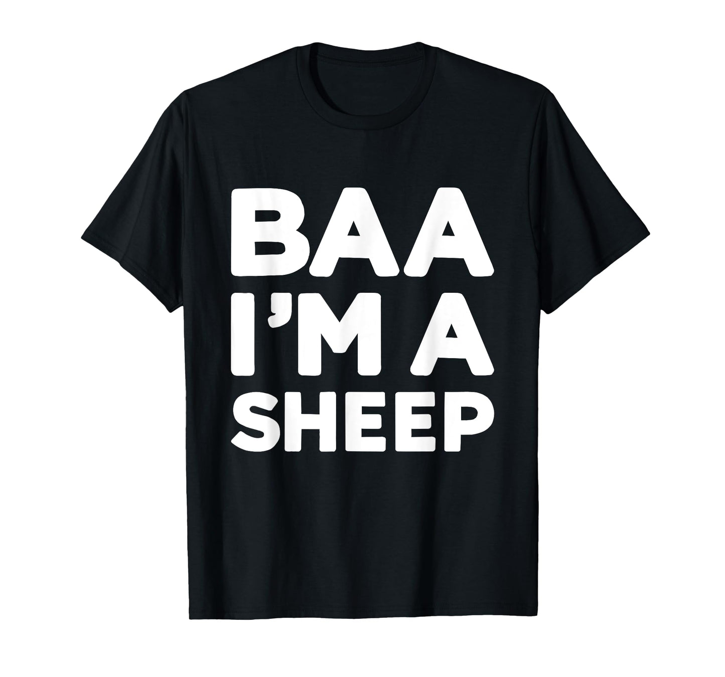 Baa Im a sheep funny lazy DIY costume for halloween party T-Shirt