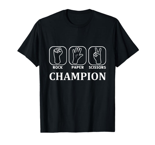 Funny Game Scissors Stone Paper Champion T-Shirt
