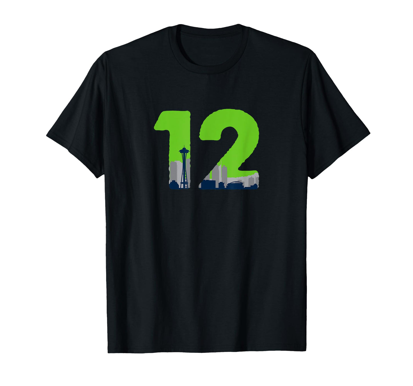 12 Seattle Sports Fan Skyline T-Shirt T-Shirt
