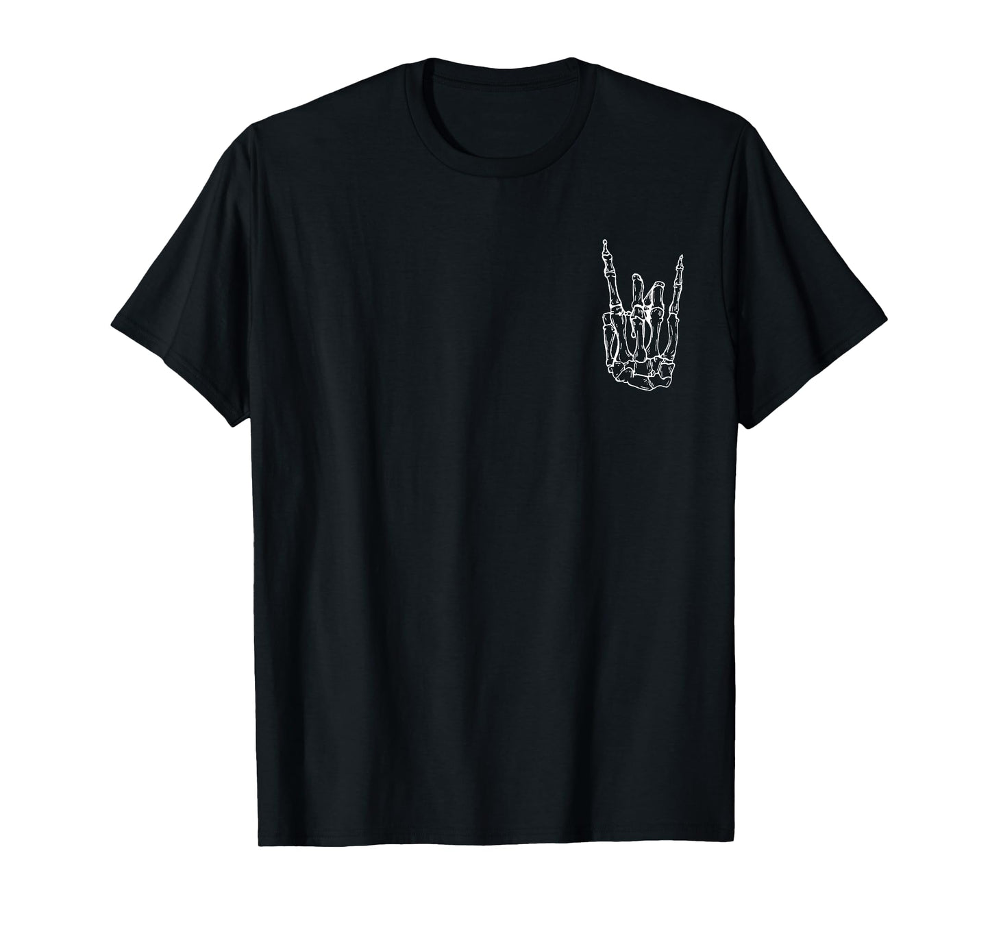 Rock Hand Shirt Skeleton Rocking It Heavy Metal Horns Tee T-Shirt