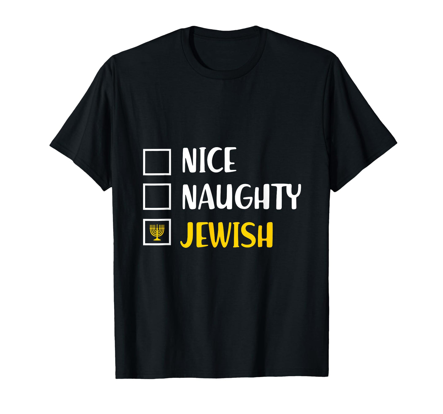 Funny Chanukah s Hanukkah Nice Naughty Jewish T-Shirt