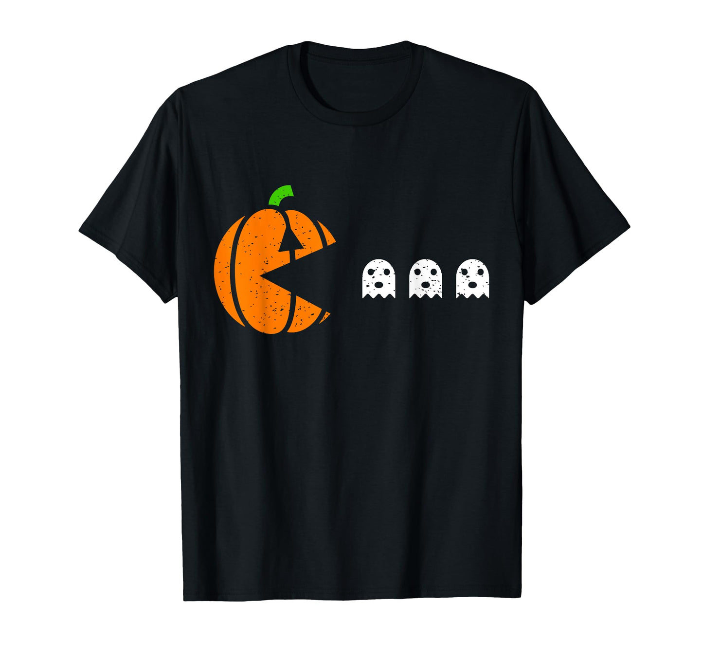 Halloween Gamer Pumpkin Eating Ghost Costume Men Boys Kids T-Shirt