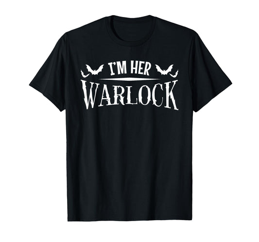 I'm Her Warlock Funny Witch Couples Boyfriend Halloween T-Shirt