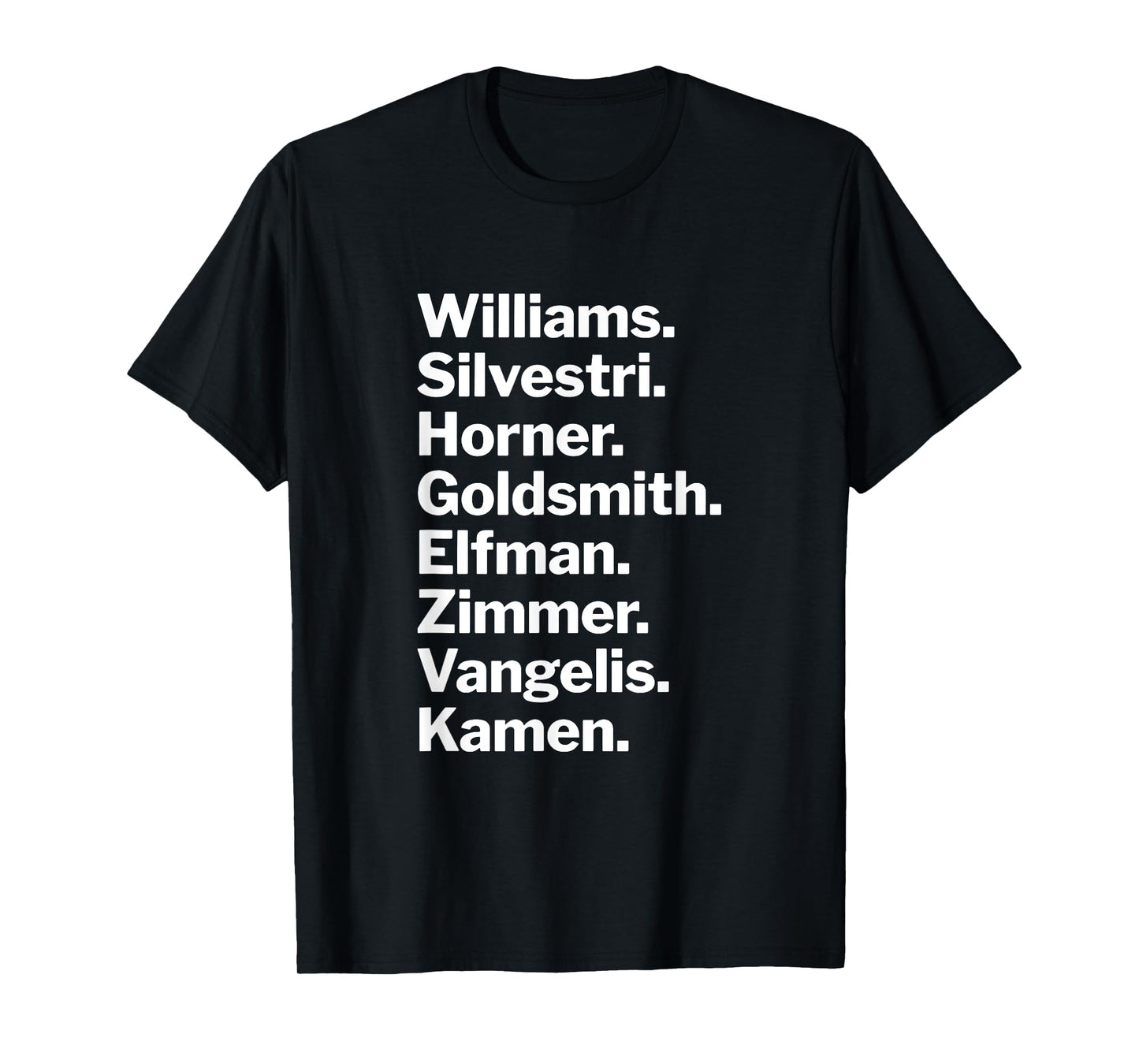 Gen X Film Composer Tribute – Minimalist Music Design T-Shirt