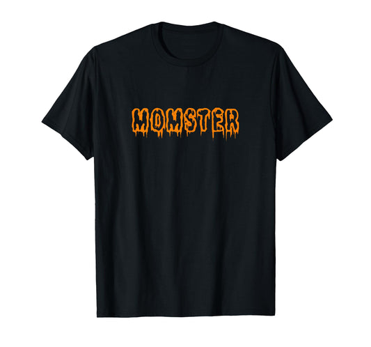 Womens MOMSTER Halloween Mom Monster Funny Orange T-Shirt