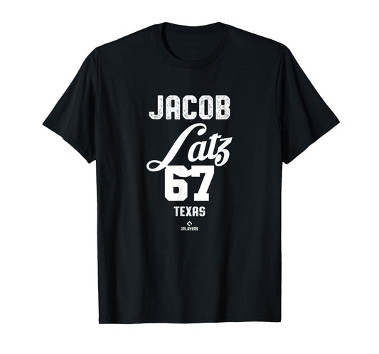 Jacob Latz 67 Texas Baseball Vintage MLBPA T-Shirt