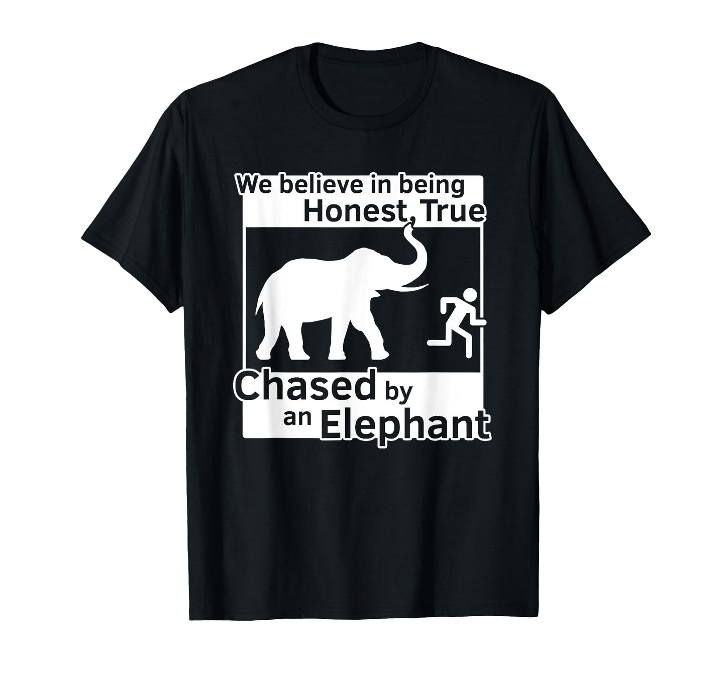 13th Article of Faith Funny LDS Chased By An Elephant T-Shirt