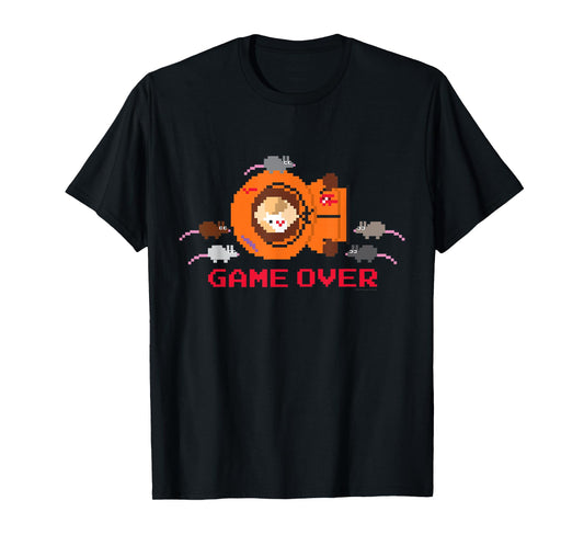 South Park Cartoon Game Over Pixelated Kenny And Rats T-Shirt
