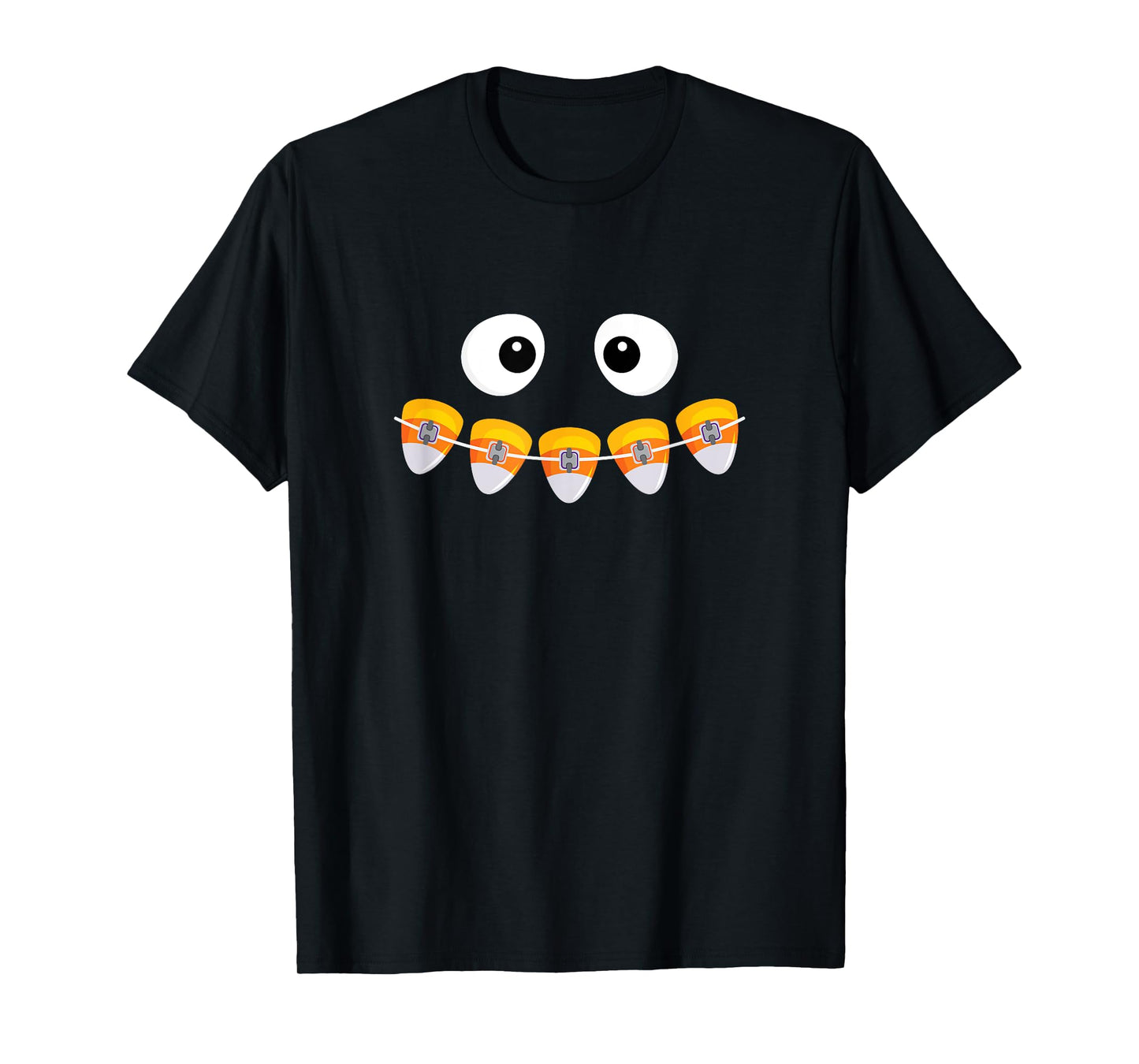 Orthodontist Halloween Dental Brace Rubber Bands Candy Corn T-Shirt