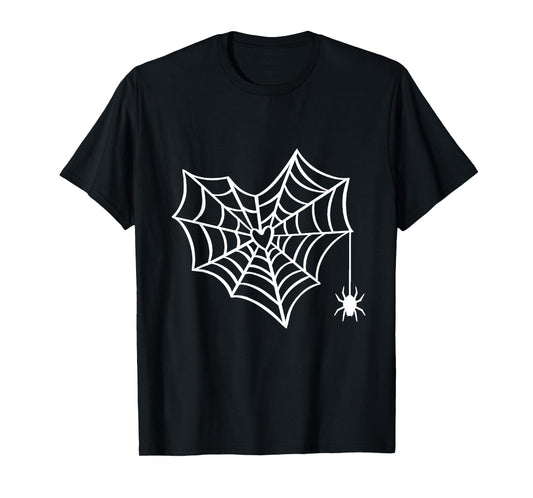 Halloween Heart Spider Web Spooky Costume T-Shirt