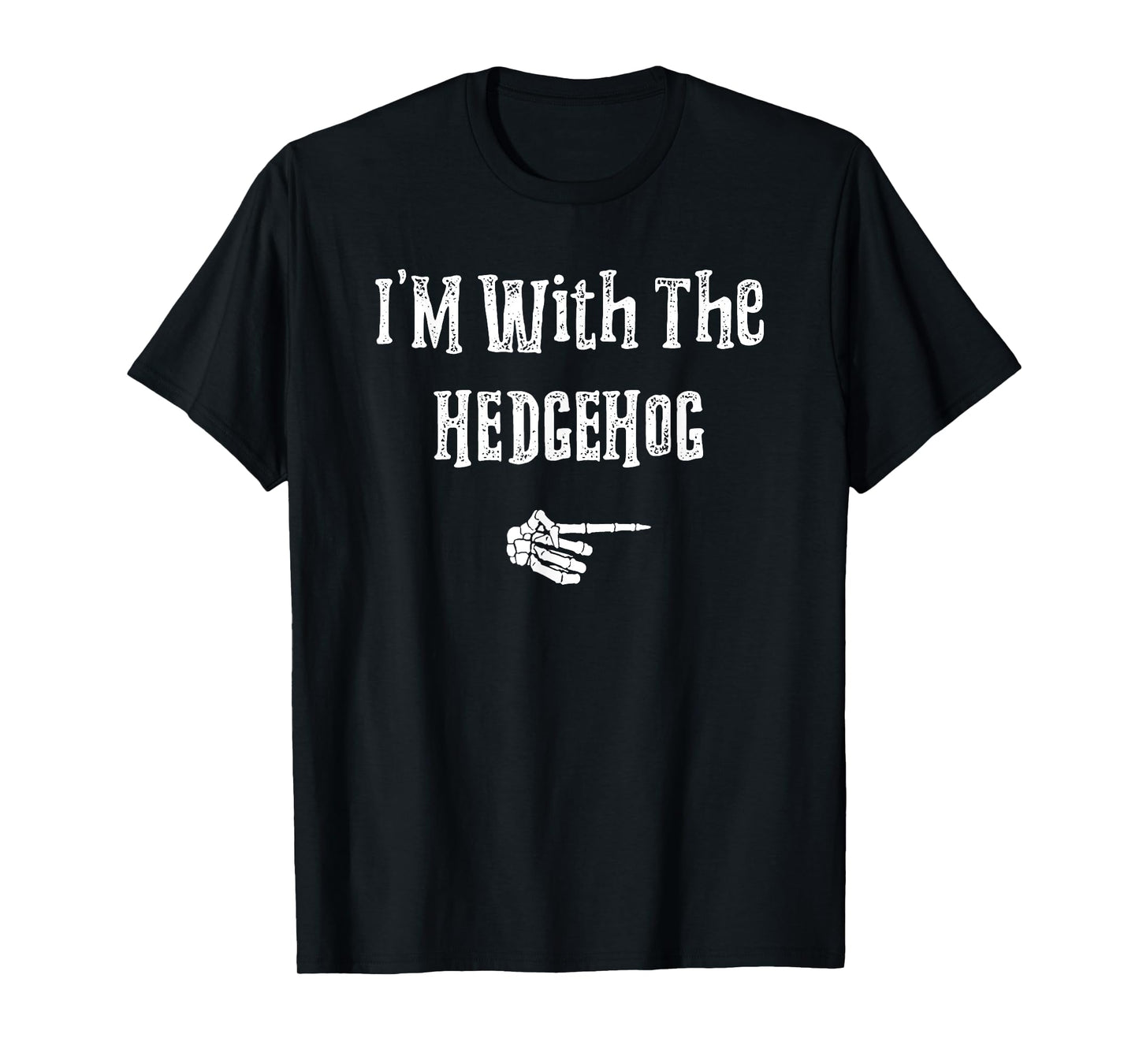 I'm With Hedgehog Halloween Costume Funny Couples Matching T-Shirt