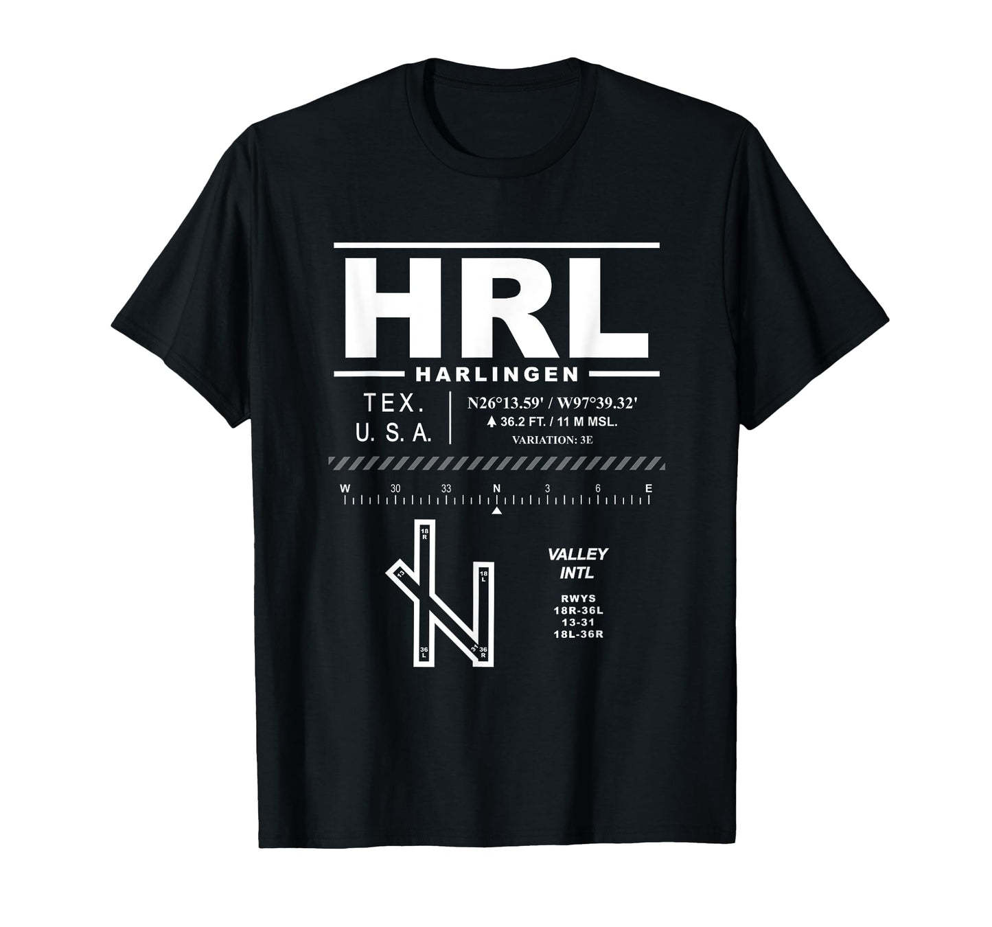 Valley International Airport Harlingen Texas HRL T-Shirt