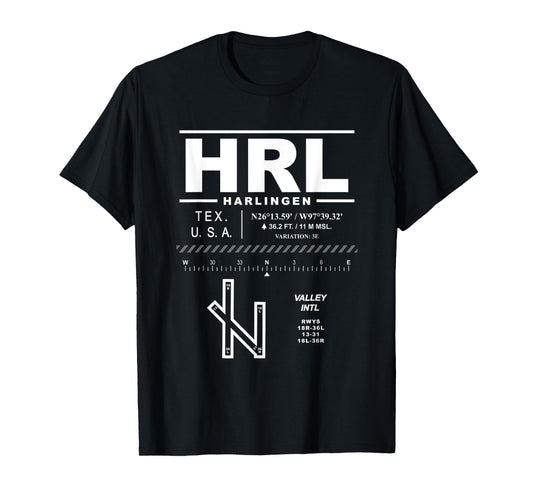 Valley International Airport Harlingen Texas HRL T-Shirt