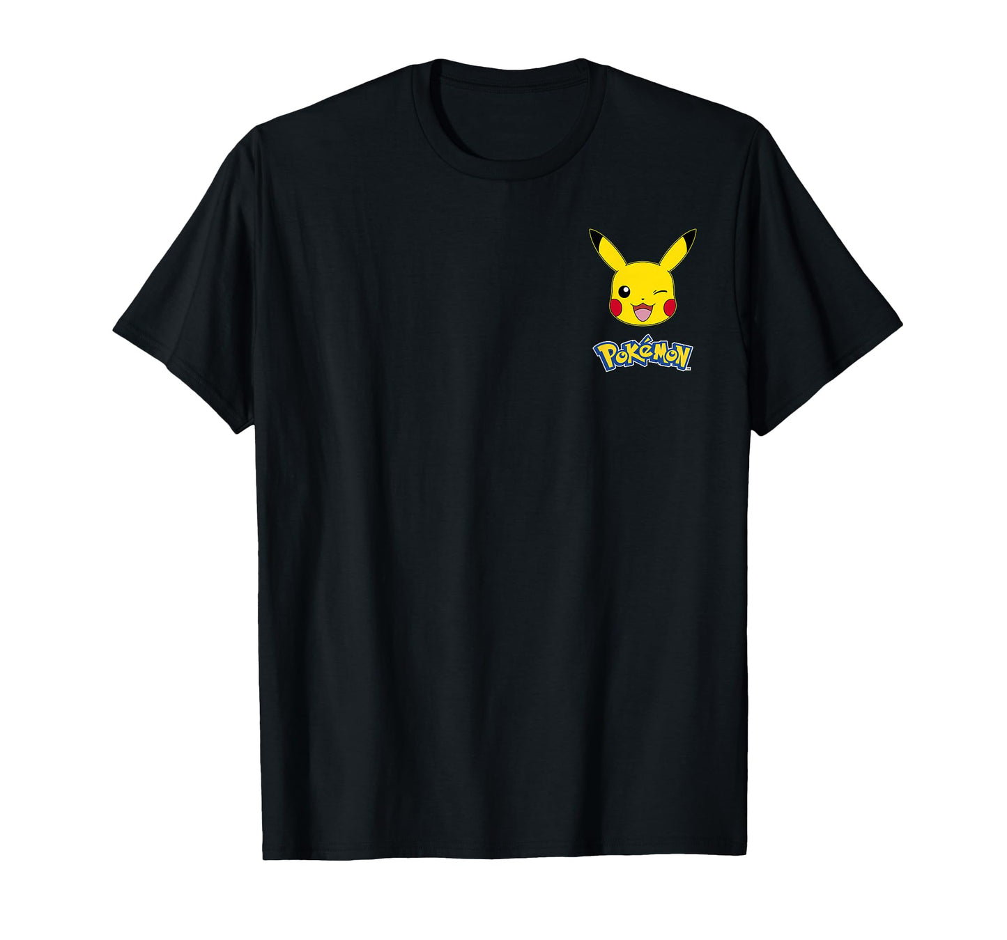 Pokémon Winking Pikachu Small Pocket Size Logo T-Shirt