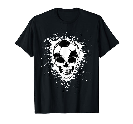 Halloween Soccer Ball Skull Sport All Hallows' Day T-Shirt