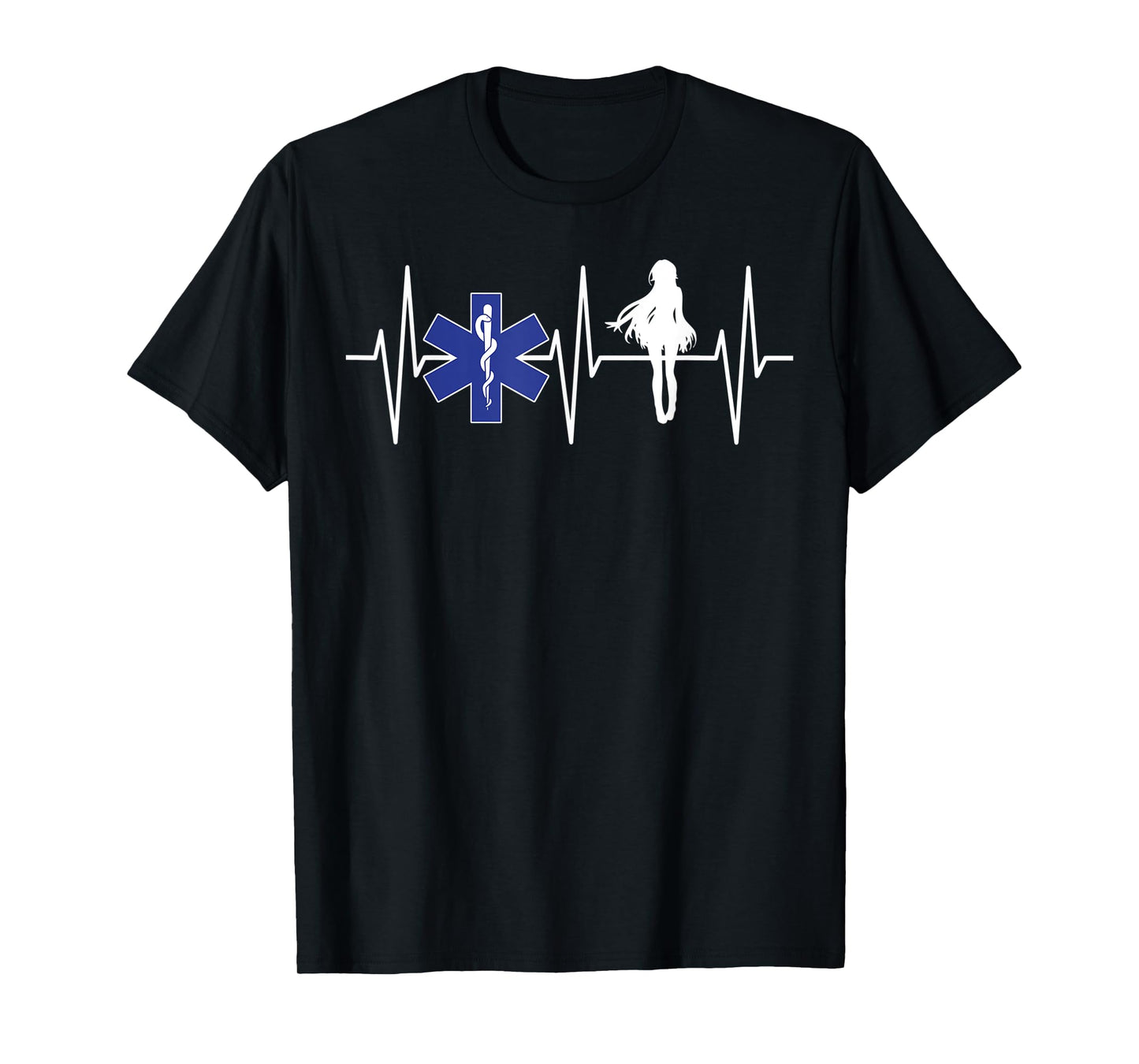 EMS Shirt Anime Lover EMT Paramedic Heartbeat Anime T-Shirt