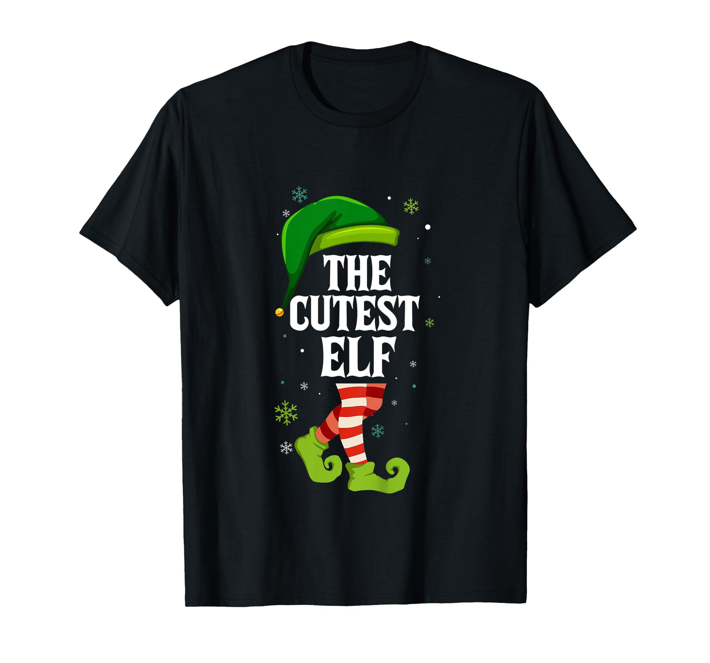 Kids Cutest Elf Matching Family Group Christmas T-Shirt