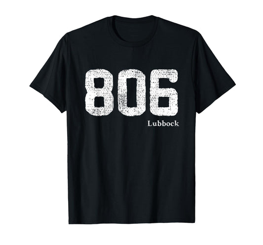 806 Area Code Lubbock, Texas T-Shirt