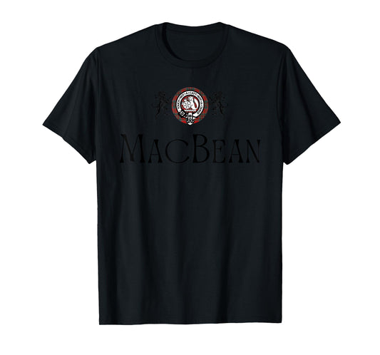 MacBean Clan Scottish Name Coat Of Arms Tartan T-Shirt