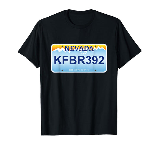 KFBR392 Nevada License Plate Funny Movie Reference T-Shirt