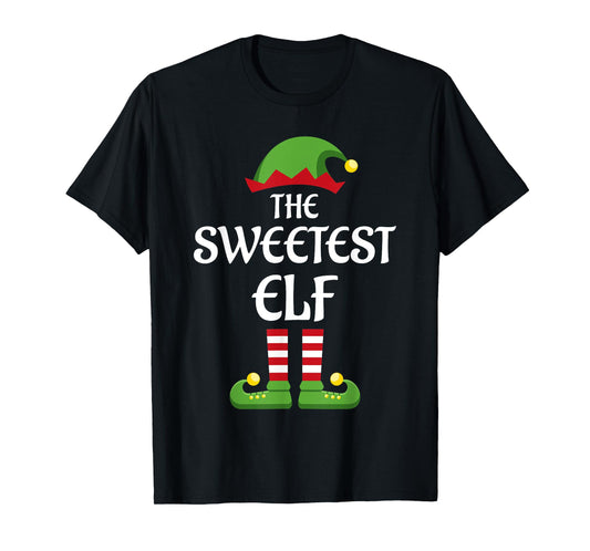 Sweetest Elf Family Matching Group Christmas T-Shirt