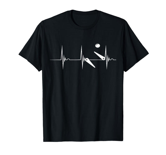 Pinball Heartbeat Flipper EKG Pulse Line Flipping Ball Shirt T-Shirt