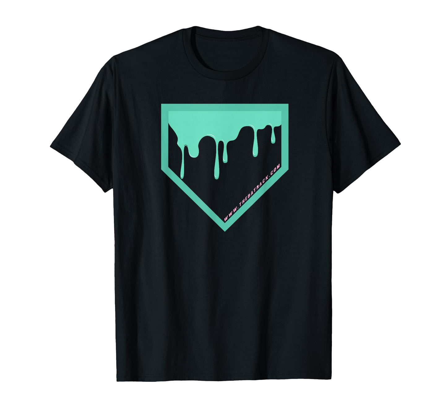 Baseball Home Plate Drip 2 Mint T-Shirt