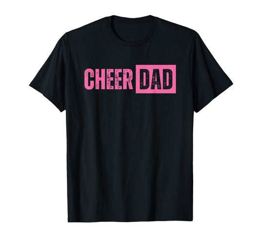 Cheer Dad Pink Cheerleading T-Shirt